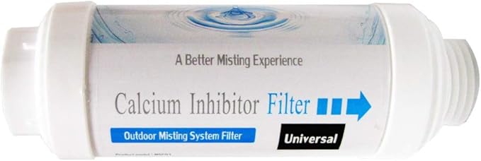 Misting System Calcium Inhibitor Filter for Patio Misters NSF certification Inline Water Soften Filter Effectively Reduce Water Spots, Prevent Nozzles Clogging For Garden Patio Mistes (1 Pcs)