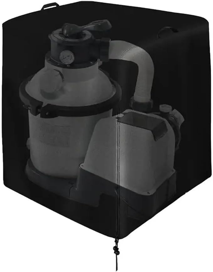 Cover for Pool Pump Filter Sand Cylinder Sunscreen Anti-UV Ground Enclosure Catcher for Swimming Shed Deck Pond(33x24x33 inch)