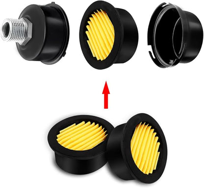 4pcs Air Compressor Replacement Filter Elements,Air Compressor Intake Paper Filter Sound Muffler Accessories for generators,blowers, exhaust ports H-068