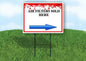 Air Filters Sold Here 4Th Of July American Flag Usa Patriotic Red Blue Stars Right Arrow Single Sided 18x24 in. Yard Road Sign w/Stand