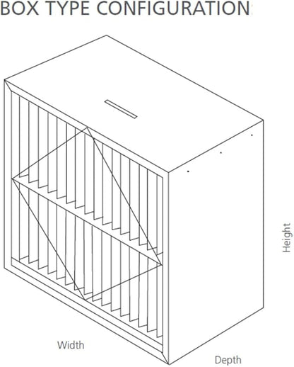RIGID-PACK 24x20x12 Rigid Box Air Filter – MERV 11/65% ASHRAE HVAC Filter – Radial V-Pleat, Metal Frame, Single Header – High-Efficiency Replacement for Commercial & Industrial Systems