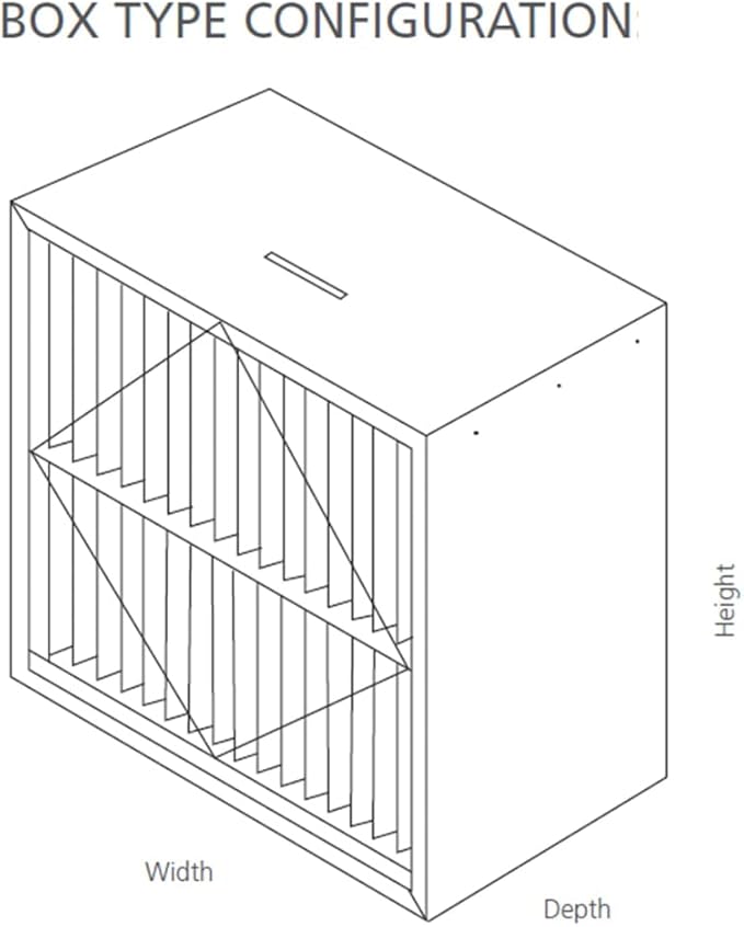 RIGID-PACK 24x20x12 Rigid Box Air Filter – MERV 14/95% ASHRAE HVAC Filter – Radial V-Pleat, Metal Frame, Single Header – High-Efficiency Replacement for Commercial & Industrial Systems