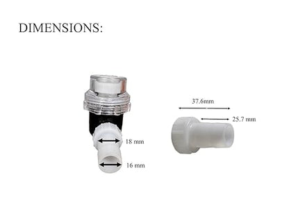 Inline Milker Filter, Clear Plastic Housing with White Connectors, for Milking Machines Portable or Fixed. (1Pc)