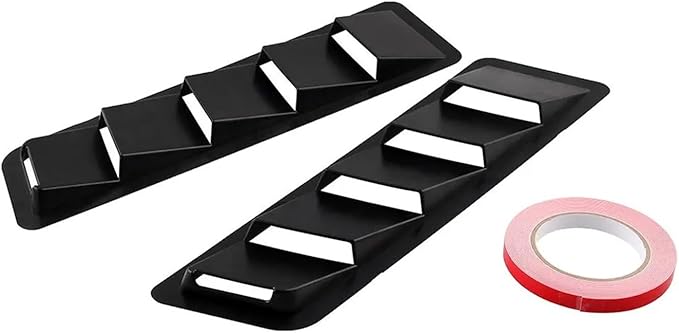 2Pcs Car Hood Vent Trim Louver Air Flow Intake Universal Compatible For Ford Compatible For Honda SUV Offroads(Carbon look)