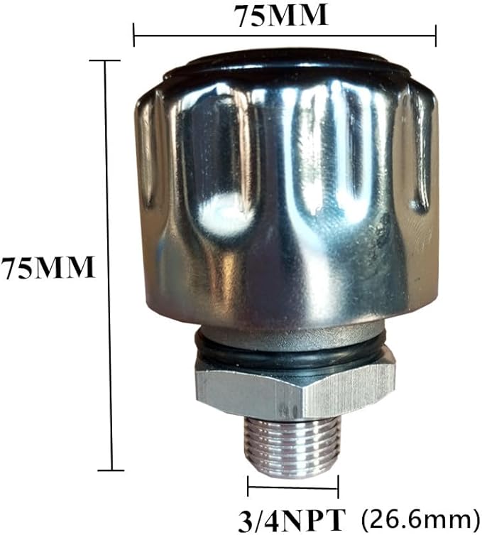 NPT Breather Cap 3/4" - C-Type Air Filter Plug for Hydraulic Oil Tank Covers and Gearbox Exhaust Valves - Ideal for Coolant Tanks, Reservoirs, and Gearboxes