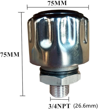 NPT Breather Cap 3/4" - C-Type Air Filter Plug for Hydraulic Oil Tank Covers and Gearbox Exhaust Valves - Ideal for Coolant Tanks, Reservoirs, and Gearboxes