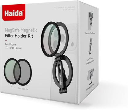Haida Magnetic Filter Kit for iPhone (CPL, Mist Black 1/4, Filter Holder, Filter Case)