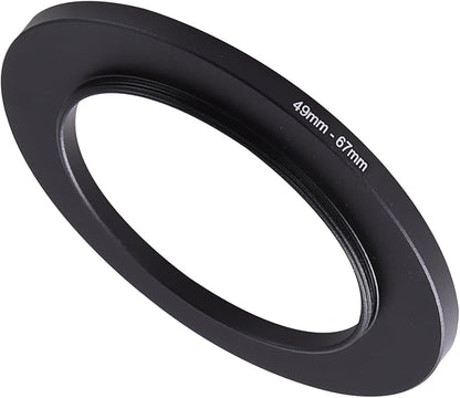 49-67mm Step-Up Ring Adapter, 49mm to 67mm Step Up Filter Ring for 49mm Lens Mount 67mm for DSLR Lenses and ND UV CPL IR Filters （49-67mm）