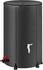 Collapsible Rain Barrel Water Storage Containers-100 Gallon Portable Rainwater Collect System Water Tank to Collect Rainwater from Gutter Downspout Water Catcher with Spigots,Filter＆Overflow Kits