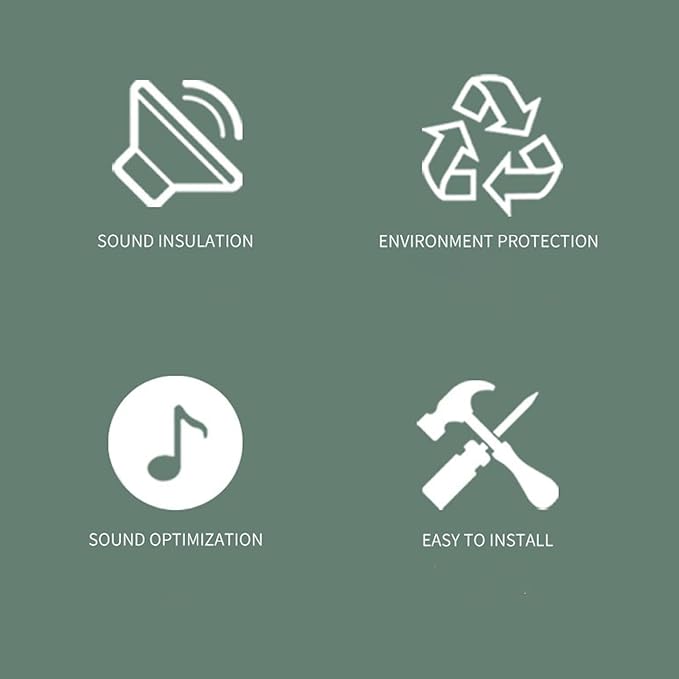 96 Pack Allxinlog Absorb the echo Acoustic Foam Panel Wedge Studio Soundproofing Wall Tiles 12" X 12" X 1" (96-BLACK)