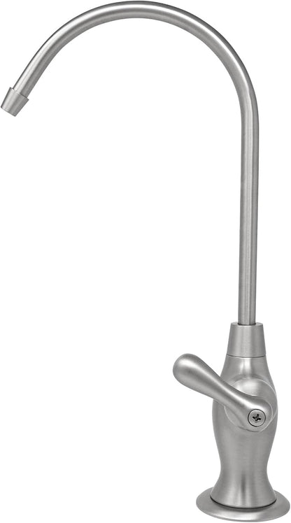 Metpure Non-airgap NSF Certified RO Faucet Reverse Osmosis Drinking Water Filtration System Water Dispenser Spout (Stainless Steel). Vase Style with Faucet Wrench.