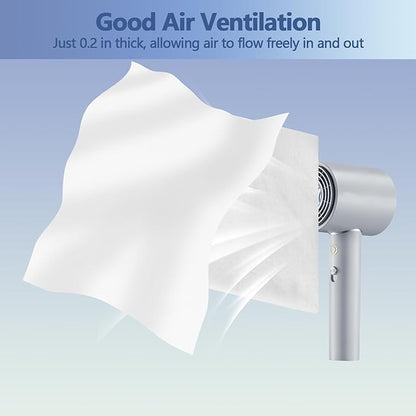 Air Vent Filter White, 12"X120" Cut to Size Air Filter Roll (80 + Filters), Electrostatic Vent Filter Material for Home Floor, Ceiling, Grilles, HVAC Vent, Compression Packing (Thickness: 0.2 In)