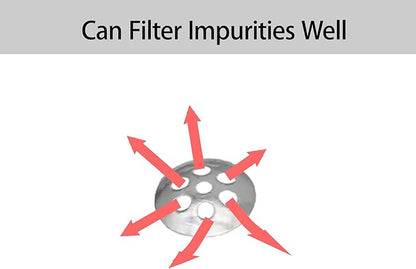 30Pcs 0.3”/8mm Pipe Screen Filters, Stainless Steel Concave Honeycomb Screens with 7 Holes, Reusable Small Mesh Filter for Plumbing Applications