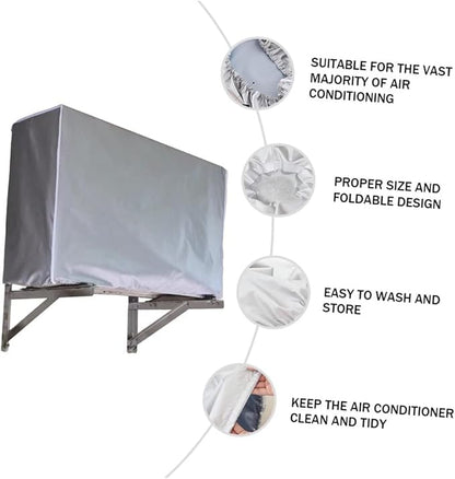 Happyyami Air Conditioner Hood Air Conditioner Cover Weatherproof Easy to Clean 100x80x41cm