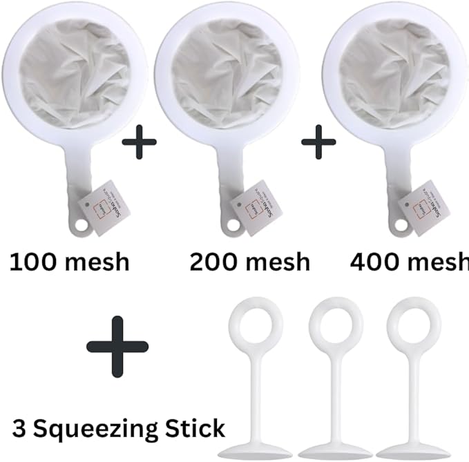 Kitchen Ultra-Fine Nylon Mesh Strainer I Filter Spoon Sieve For Soy Milk, Coffee, Milk, Yogurt, Juice, Enzymes, Honey, Wine, Rice Milk, Tofu brain