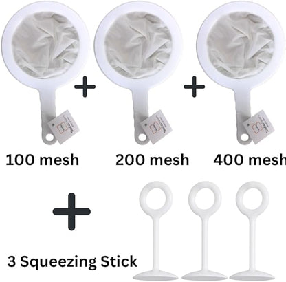 Kitchen Ultra-Fine Nylon Mesh Strainer I Filter Spoon Sieve For Soy Milk, Coffee, Milk, Yogurt, Juice, Enzymes, Honey, Wine, Rice Milk, Tofu brain