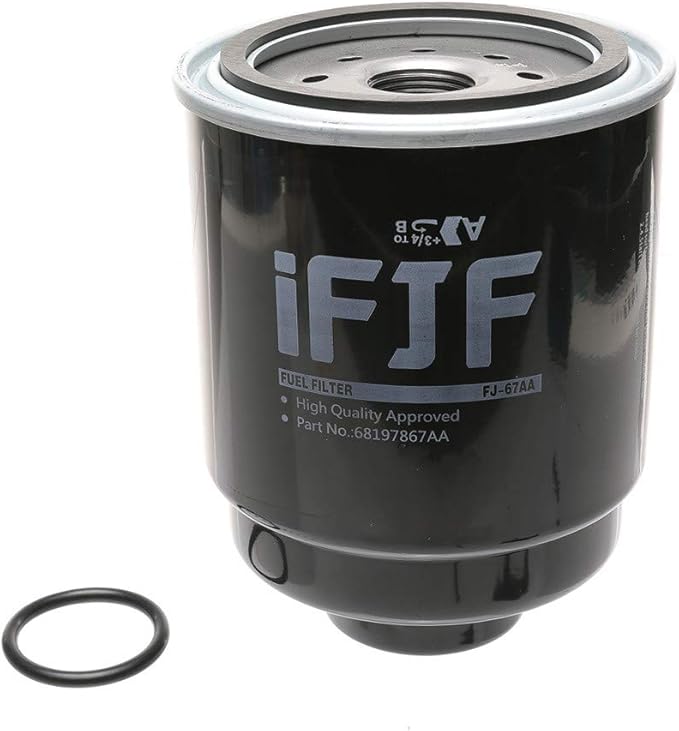 iFJF Fuel Filter Water Separator for 2013-2018 Dodge Ram 6.7 Liter 2500 3500 4500 5500 6.7L Cummins Turbo Diesel Engines 68197867AA 68197867AB Includes One Gasket
