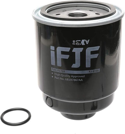 iFJF Fuel Filter Water Separator for 2013-2018 Dodge Ram 6.7 Liter 2500 3500 4500 5500 6.7L Cummins Turbo Diesel Engines 68197867AA 68197867AB Includes One Gasket