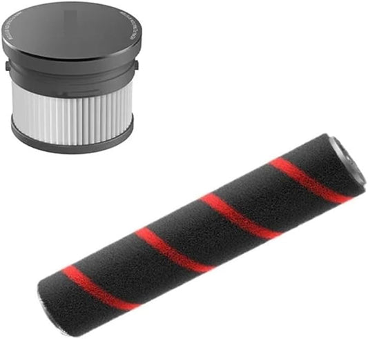 Hand-held Floor Scrubbers Roller Brush Hepa Filter Parts。Compatible for Dreame V9 V10 V11 V12。Main Brush Wet Dry Vacuum Cleaner Replacement Spare (Color : V12 Filters/Roller Brushes)