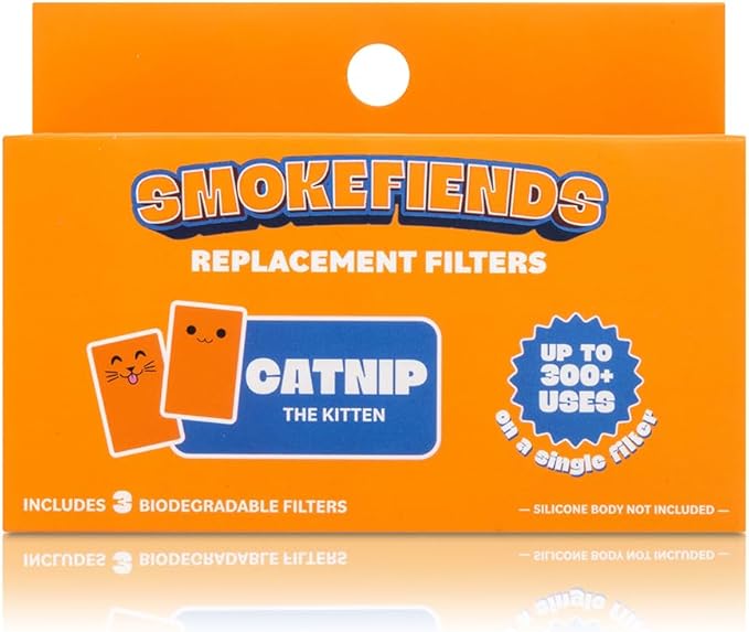 3 Pack Replacement Filters | Discreet HEPA & Carbon Filtration | Biodegradable & Up to 300+ Uses (Catnip Kitten) | Packaging May Vary