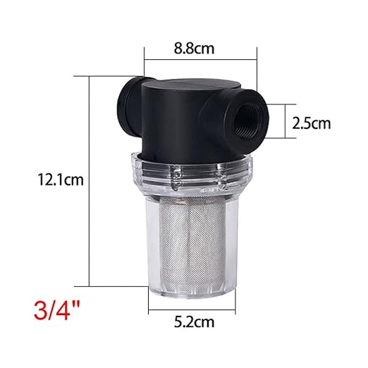 Heavy-Duty Inline Strainer Kit - 1/2 3/4 1 Inch High Pressure Filter for Farm Equipment & Garden Hose Systems(3/4")
