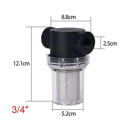 Heavy-Duty Inline Strainer Kit - 1/2 3/4 1 Inch High Pressure Filter for Farm Equipment & Garden Hose Systems(3/4")