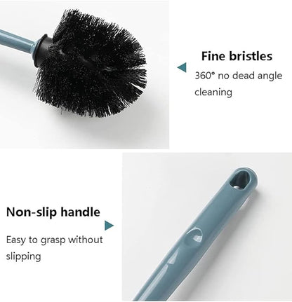 Toilet Scrubber Soft Hair Wall Mount Toilet Brush and Holder, Long Handle Toilet Bowl Brush Vented Quick Dry Toilet Cleaner Brush Practical