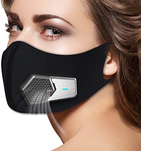LSGTT Personal Smart Electric Air Face Mask,Reusable Wearable Air Purifiers Mask,With Fan for Air Supply, Used for Cycling,Running, Weeding, Outdoor Sports