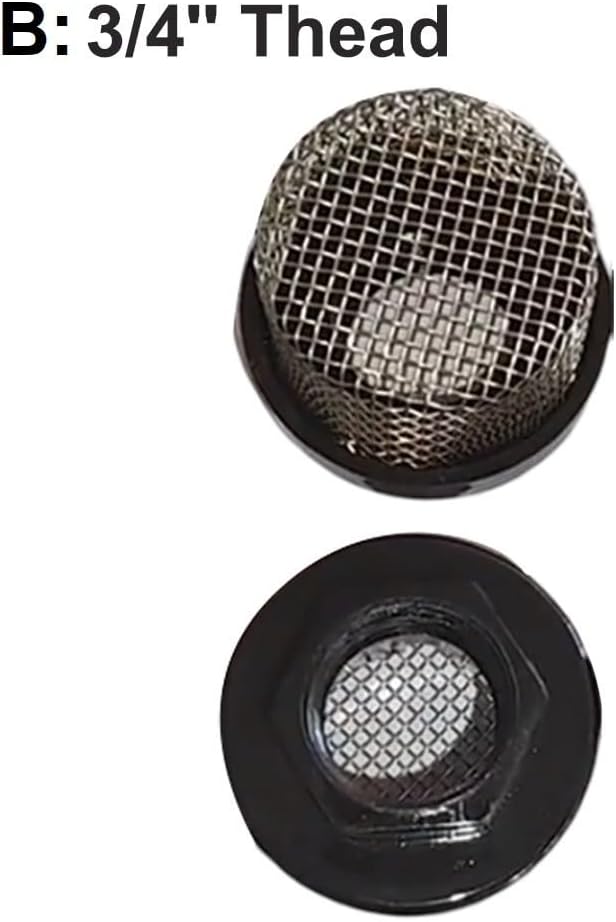 Inlet Suction Strainer Mesh Filter for Airless Sprayer 390 395 495 595, Replacement Hose Filter with Nylon and 304 Stainless Steel Construction, Effortless Installation,（B）