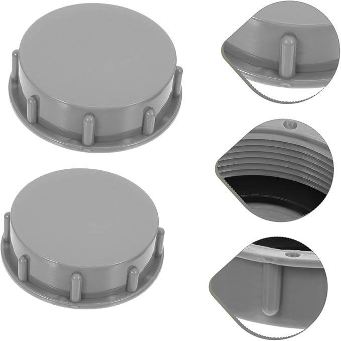DOITOOL 18pcs Pp Pipe Caps for Drainage Caps for Waste Processing Easy Installation Grey Color for Bathroom Kitchen Use
