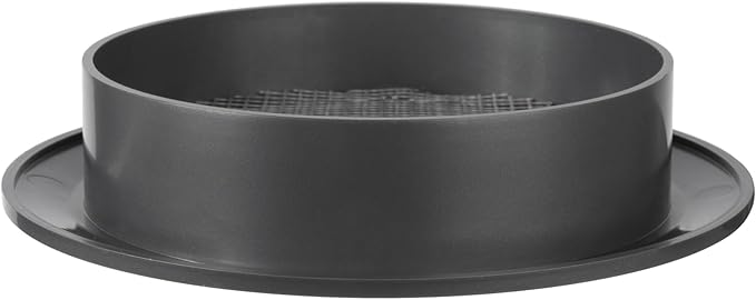 Graphite/Gray 4" Inch Round Ventilation Grille with Screen mesh. (Duct 4Ø / Grille 5Ø) Ventilation Applications. Indoor and Outdoor Vent Cover. Available 3 Sizes / 4 Colors.
