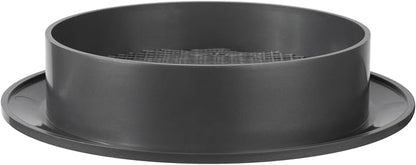 Graphite/Gray 4" Inch Round Ventilation Grille with Screen mesh. (Duct 4Ø / Grille 5Ø) Ventilation Applications. Indoor and Outdoor Vent Cover. Available 3 Sizes / 4 Colors.