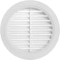 White 4" Inch Round Ventilation Grille with Insect mesh. (Duct 4Ø / Grille 5Ø) Ventilation Applications. Indoor and Outdoor Vent Cover. Available 3 Sizes / 4 Colors.