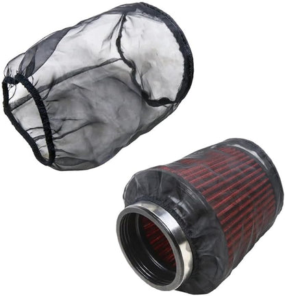 Universal Air Filter Cover, Air Filter Wrap for Motorcycle Car Air Intake Filter Protective Cover Dustproof Waterproof Universal Accessories (Filter S), Pack of 4