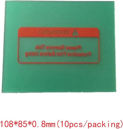 Welding Helmet Cover Lens Outside Protective Lens Filter Covers 108mmx85mmx0.8mm Replacement Lens Clear Cover Lens for Solar Auto Darkening Welding Helmet 10 PCS