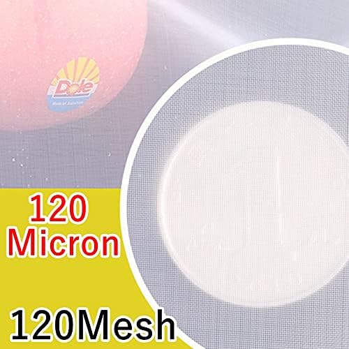 Fine Filter Mesh Nylon Fabric, Recycling Screens for Kitchen Filtration Food Wine 80-500 Mesh(120mesh 120micron,1x1 meter)