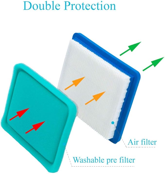 HOODELL 3 Pack 491588S Air Filter with Pre Filter, Compatible with 491588 493537 493537S Toro 20332 Craftsman 33644, Push Lawn Mower Air Cleaner