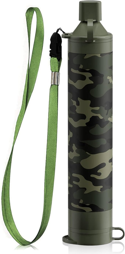 Membrane Solutions Straw Water Filter S1, NSF/ANSI 42&372&401 certificated, Survival Filtration Portable Gear, Emergency Preparedness, Supply for Drinking Hiking Camping Team Family Outing