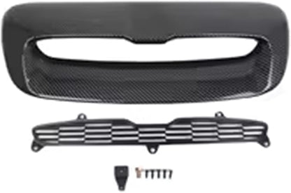 Car Front Air Intake Vent Scoop Car Air Flow Intake Hood Compatible With BMW Compatible With Mini And Cooper R55 R56 R57 R58 R59 2007-2013(Carbon fiber black)