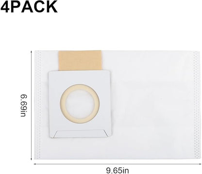 5-Layer Electrostatic Fleece 197903-8 Filter Bags With Rubber Seal For 36V 18V X2 Backpack Vacuum XCV05 XCV09 XCV10 Dust Collection 4-Pack ﻿(10 PACK)
