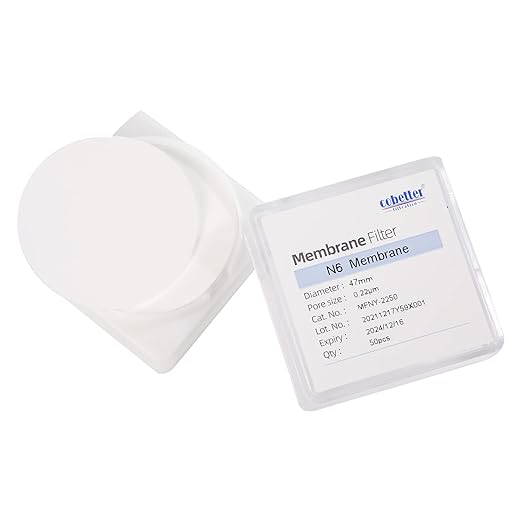 100 Pieces/Pack Nylon Disc Membrane Filters 47mm Diameter 0.45µm Pore Size pH 5-12