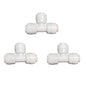 Malida 3/8" 3-Way Union Tee Tube Quick Connect Push Fit Water Purifiers Filters Reverse Osmosis Sysems (Pack of 3)