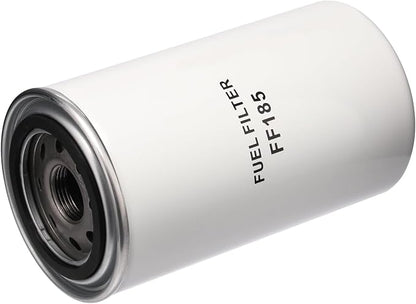FF185 Spin-On Fuel Filter Heavy Duty Particle Protection Compatible with FLD/FLB/FLC 379/357/320 Replaces V1111845 KW185 25011694