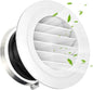 Soffit Vents 8 Inch, Round Exhaust Air Vent Cover with Built-in Fly Screen for Bathroom Kithchen Office Home, White 1P