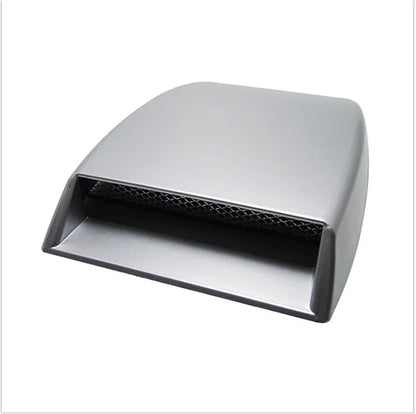 Car Air Flow Intake Hood Scoop Vent Bonnet Decorative Covers Kit Universal Compatible With BMW And Audi Compatible With Benz And Focus(Silver)
