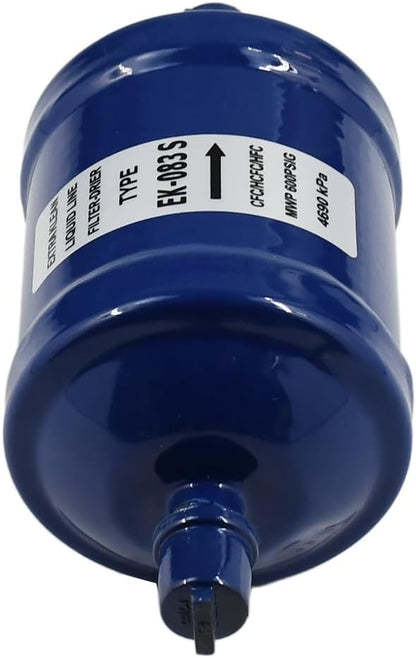 Refrigerant Filter Dryer Liquid Line Filter Drier 3/8 IN Sweat SDML-083S Compatible with HFC CFC HCFC Straight Cool Air Conditioner From 1 to 5 Tons, Widely use in Refrigeration and Heating Systems