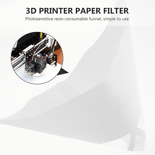 30Pcs Disposable Photosensitive Resin Strainer Funnel 3D Printer Accessories Consumable Paper Filter for SLA Resin Printing with 3pcs (10Pcs Each)