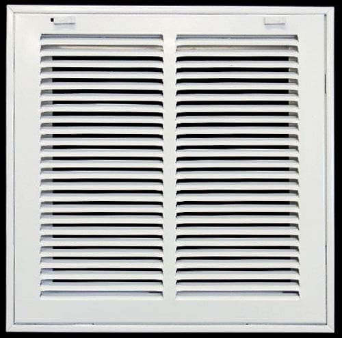 HVAC Premium 10 x 10 Duct Opening Steel Return Air Filter Grille, for 1-inch Filter, Removable Door, Flat Stamped HVAC Vent Cover Grille, Outer Dimensions 12.5 x 12.5