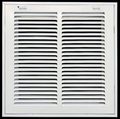 HVAC Premium 10 x 10 Duct Opening Steel Return Air Filter Grille, for 1-inch Filter, Removable Door, Flat Stamped HVAC Vent Cover Grille, Outer Dimensions 12.5 x 12.5