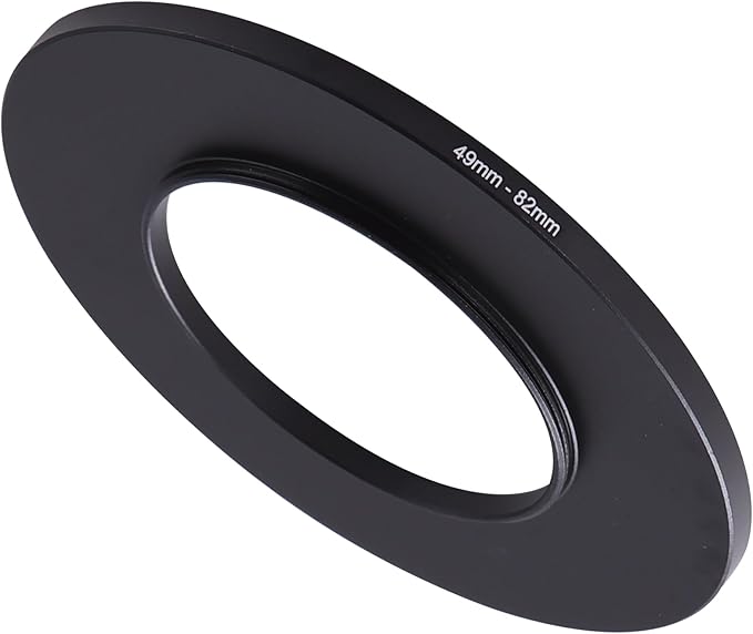 49-82mm Step-Up Ring Adapter, 49mm to 82mm Step Up Filter Ring for 49mm Lens Mount 82mm for DSLR Lenses and ND UV CPL IR Filters （49-82mm）
